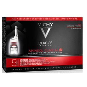 Средство Vichy Dercos Aminexil Clinical 5 против выпадения волос комплексного действия для мужчин (монодозы 21 х 6 мл)