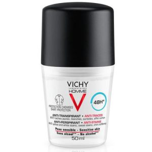 Дезодорант-антиперсперант Vichy Homme шариковый 48 часов против белых и желтых пятен на одежде 50 мл