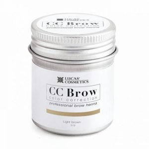 Lucas' Cosmetics, Хна для бровей CC Brow, светло-коричневая, в баночке, 5 г