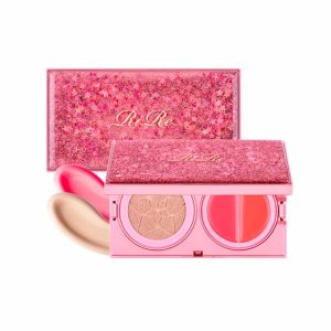 RIRE LUCENT STAR CUSHION SPF50+ PA+++ #23 NATURAL BEIGE 12g + 3g * 2, Кушон тональная основа + универсальный блеск #23