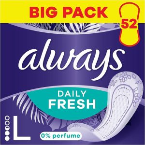 Always Daily Fresh Long, Ежедневные гигиенические прокладки без запаха, 52 шт