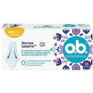 o.b. ExtraDefence, Тампоны Normal, 16 шт