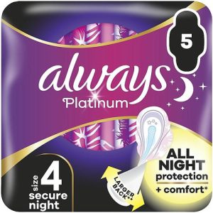 Always Platinum Secure Night, Гигиенические прокладки, размер 4, 5шт