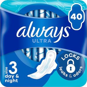 Always Ultra Day & Night, Гигиенические прокладки, размер 3, 40 шт.