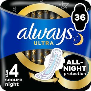 Always Ultra Secure Night, Гигиенические прокладки, размер 4, 36 шт.