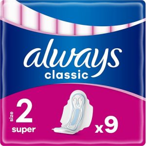 Always Classic Maxi (Super), Гигиенические прокладки, 9шт