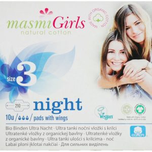 Masmi, Прокладки ультратонкие гигиенические для подростков Girl, 10 шт