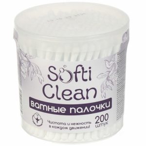 Ватные палочки 200 шт стакан Softi Clean