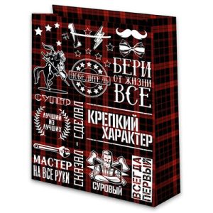 Пакет бумажный БЕРИ ОТ ЖИЗНИ ВСЕ 33х45см