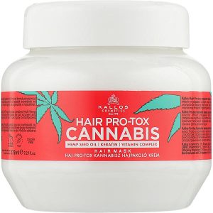 Kallos Cosmetics Hair Pro-Tox Cannabis Mask, Маска для волос с маслом семян конопли, кератином и витаминным комплексом