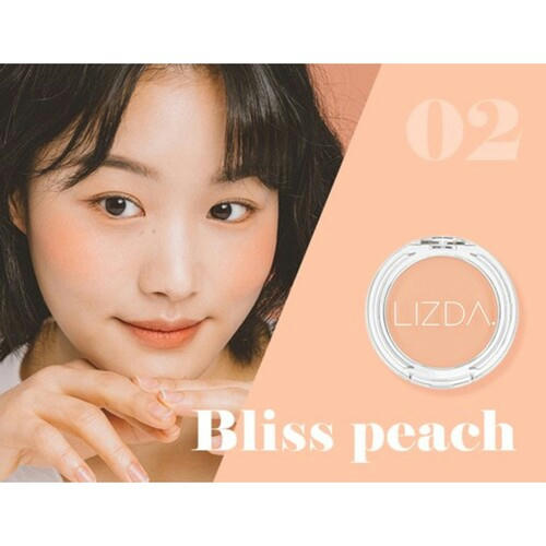 Lizda Румяна пастельные тон 02 блаженный персик - mellow mood fit cheek bliss peach, 4,5г — изображение 2