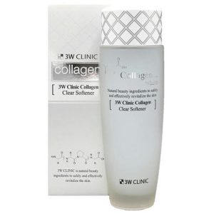3W Clinic Скин-тоник для лица осветление с коллагеном - Collagen clear softener, 150мл
