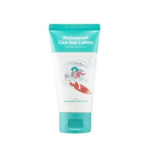 VILLAGE 11 FACTORY, Солнцезащитный лосьон водостойкий Waterproof Cica Sun Lotion SPF50 PA++++, 80 мл