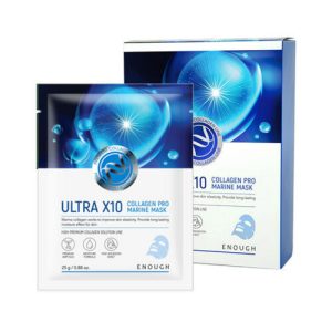 ENOUGH, Тканевая маска с коллагеном Premium Ultra X10 collagen Pro Marine mask, 1 шт