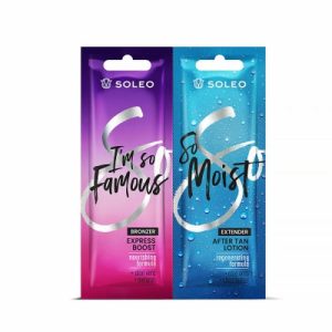 SOLEO, Бронзатор с алоэ вера + бальзам закрепляющий Glamour, 15 мл + 15 мл
