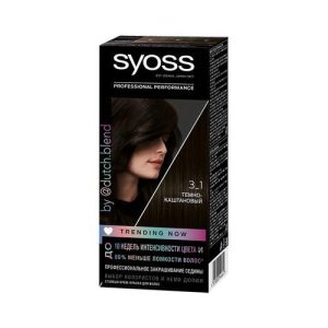 Крем - краска Syoss Color стойкая для волос 3-1 Темно-каштановый 50мл