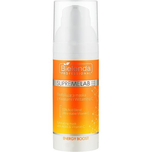 Bielenda Professional SupremeLab Energy Boost Serum Exfoliating Mask - Отшелушивающая маска с кислотами и витамином C, 50 г.