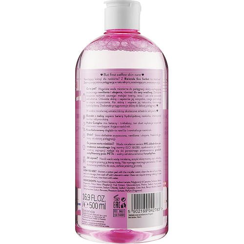 Bielenda Eco Sorbet Moisturizing & Soothing Micellar Water - Мицеллярная вода с экстрактом малины, 500 мл. — изображение 2