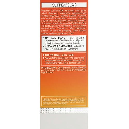 Bielenda Professional SupremeLab Energy Boost Serum Exfoliating Mask - Отшелушивающая маска с кислотами и витамином C, 50 г. — изображение 3