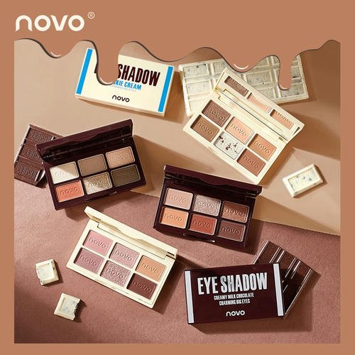 Палетка теней для век `NOVO` CHOCOLATE PALETTE тон 02 — изображение 3