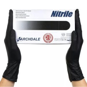 Перчатки нитрил Nitrile L черные