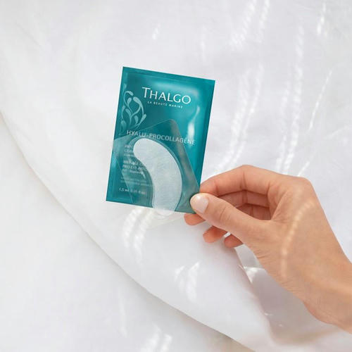 Тальго Патчи для разглаживания кожи вокруг глаз Wrinkle Correcting Pro Eye Patches, 8 саше x 2 патча (Thalgo, Hyalu-procollagene) — изображение 4