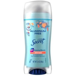 Дезодорант без алюминия, жесткий, Secret White Peach 68 г