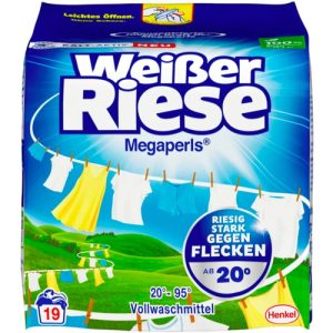 Порошок для стирки в гранулах Wei_er Riese Megaperls, для белой и светлой одежды, 19 циклов