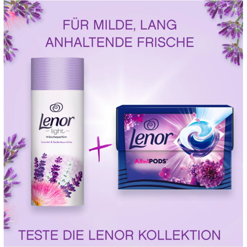 Гранулированний кондиционер Lenor Light Wascheparfum Lavendel & Seidenbaumblute, 160 гр — изображение 2