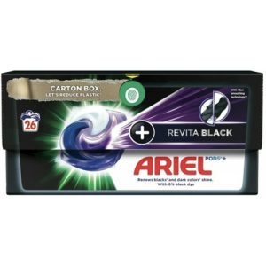 Капсулы для стирки черной одежды Ariel+Revita black 26 капсул