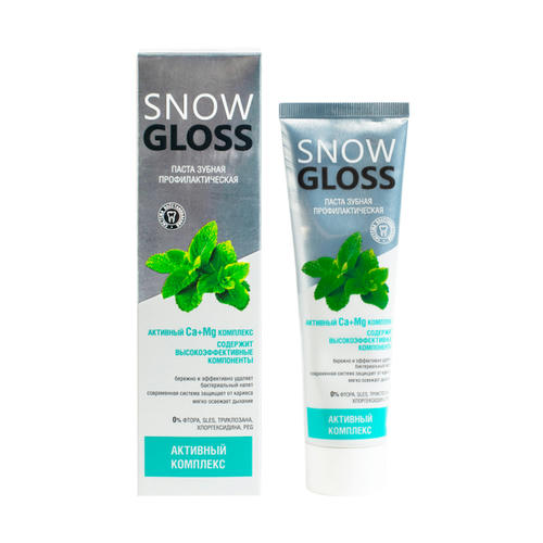 Зубна паста SnowGloss Активный комплекс, 100мл — изображение 2