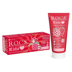 Зубная паста детская R.O.C.S Малина и клубника 45г