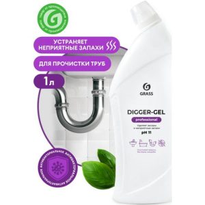 Гель для чистки труб Digger-gel Professional Grass 1000мл/гр