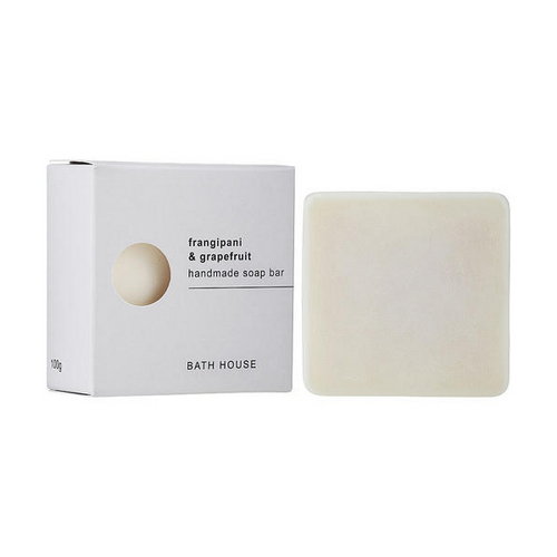 Парфюмированное мыло, Bath House Soap Bar Frangipani & Grapefruit — изображение 2