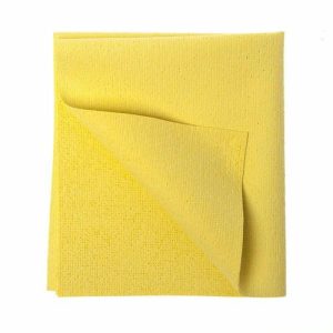 Салфетка для стекла микроволоконная ПУ 35x40 см, 245 гр/м2, жёлтая